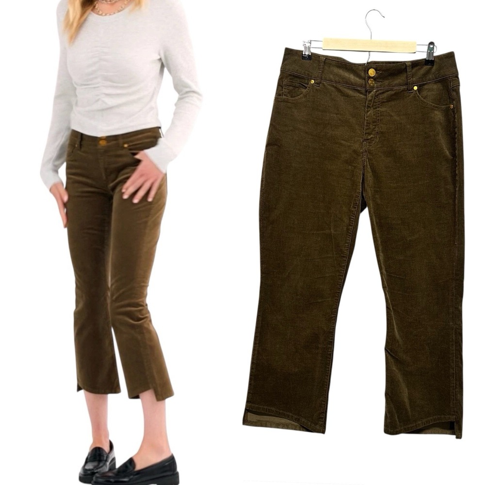 Cabi High-Low Crop Size 12 #4694 Mushroom baby wale‎ corduroy Fall 2024 Was $149